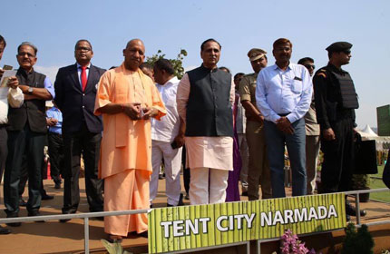 Shri Yogi Adityanath, Hon’ble Chief Minister, Uttar Pradesh at Tent City Narmada
